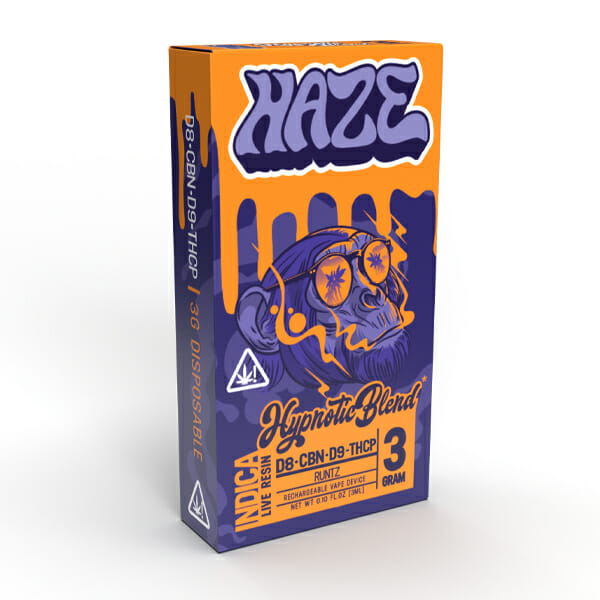 Haze Hypnotic Blend Live Resin Disposable Vape Runtz – 3 grams