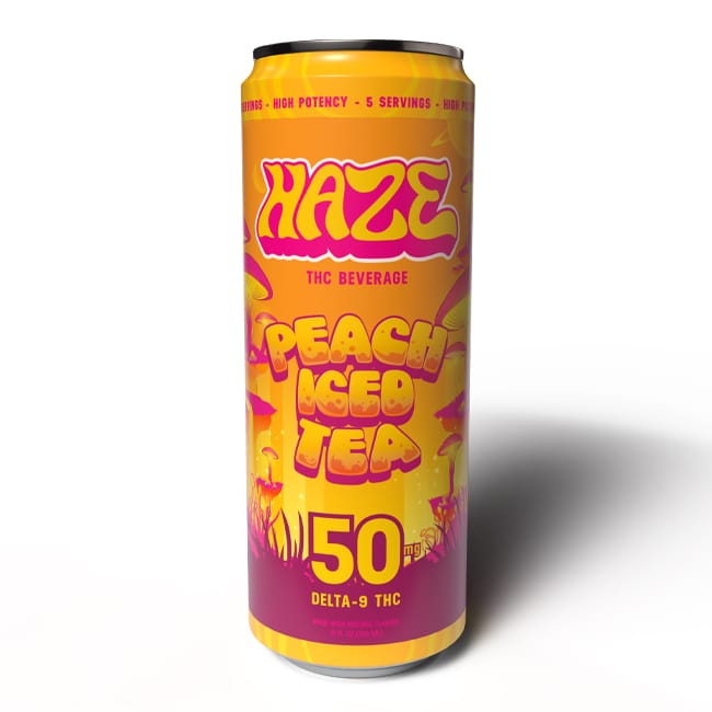 Haze Peach Iced Tea THC Beverage – 50MG