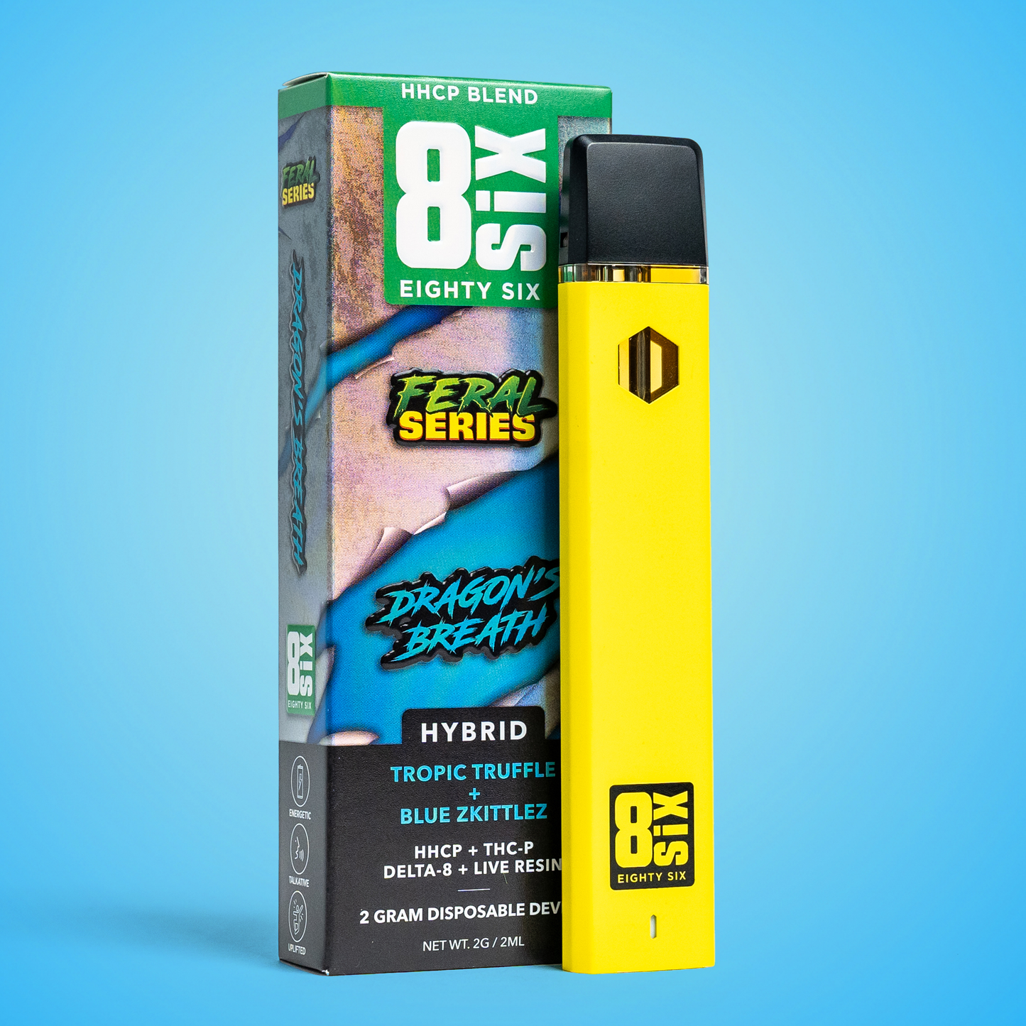 Eighty Six Dragon’s Breath HHC-P 2G Disposable (Tropic Truffle)