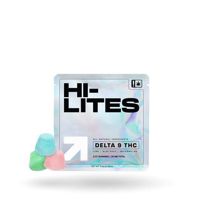 Hi-Lites Delta 9 THC Gummies: Vegan 3ct