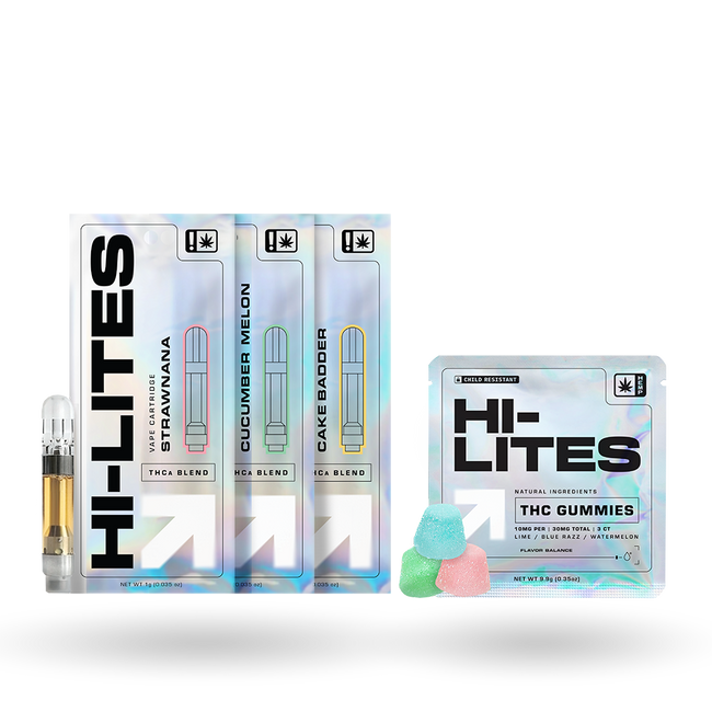 The Hemp Collect Hi-Lites Bundle Deal: 3 Carts for $30 + Free 3-Count Gummy