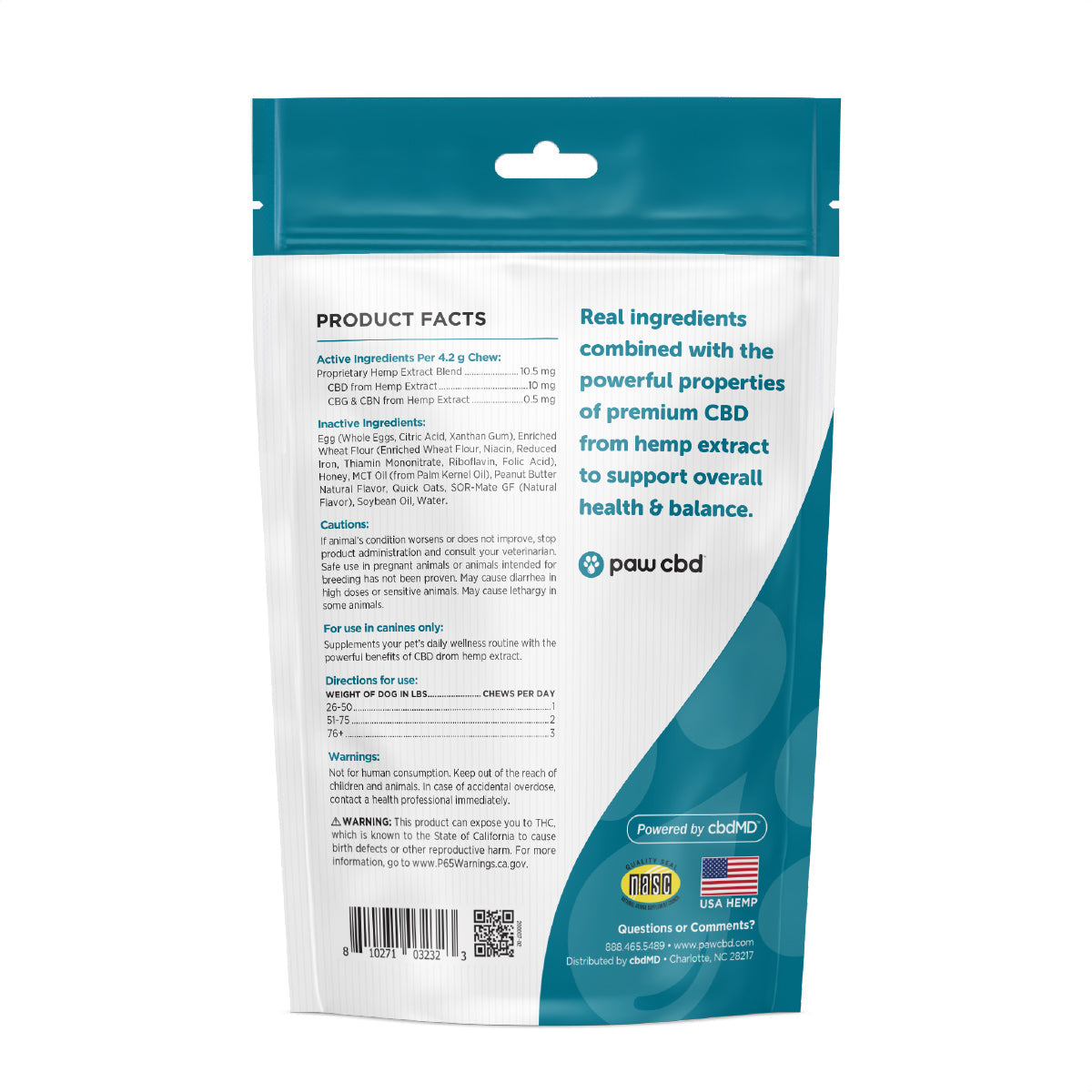 Paw CBD Broad Spectrum CBD Dog Hard Chews