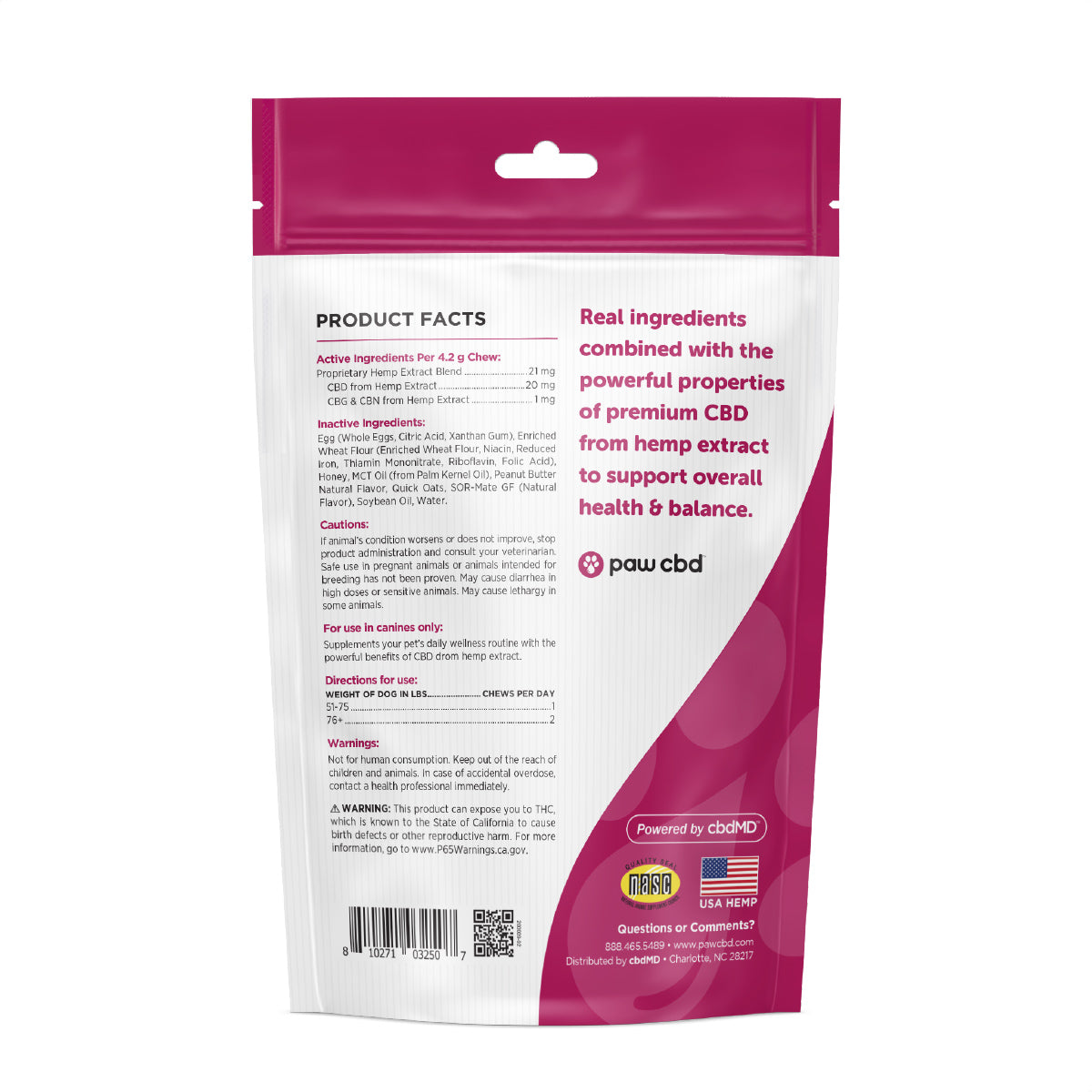 Paw CBD Broad Spectrum CBD Dog Hard Chews