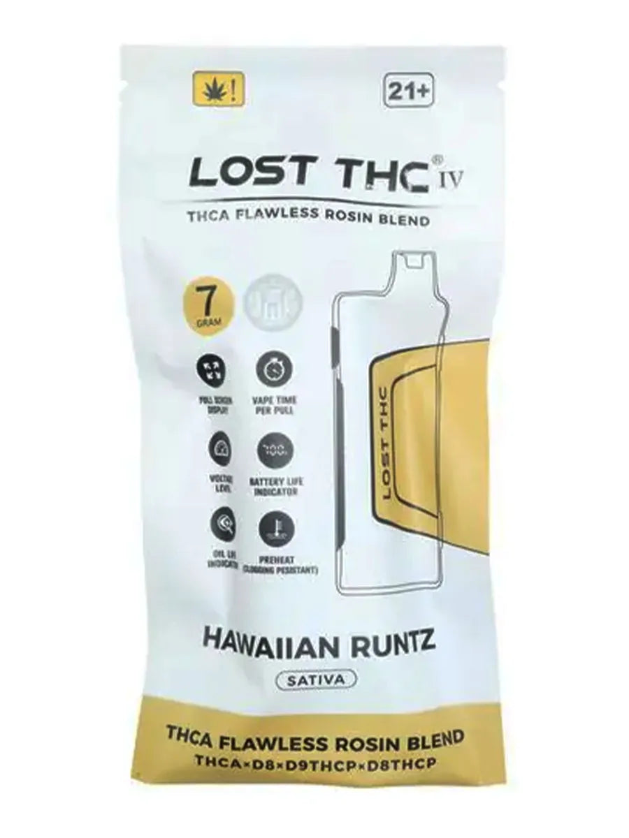 Hawaiian Runtz Lost THC THCA Flawless Rosin Blend Disposable 7G
