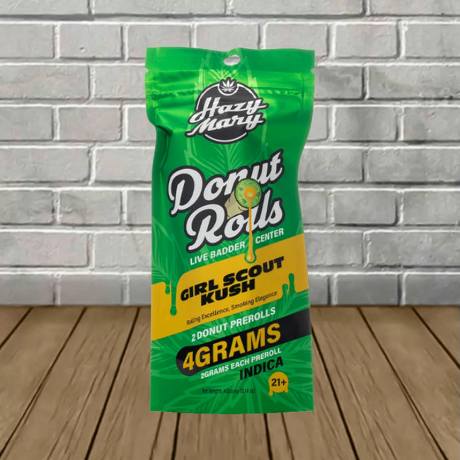 Hazy Mary Donut Rolls Badder THCa Prerolls 2 X 2g