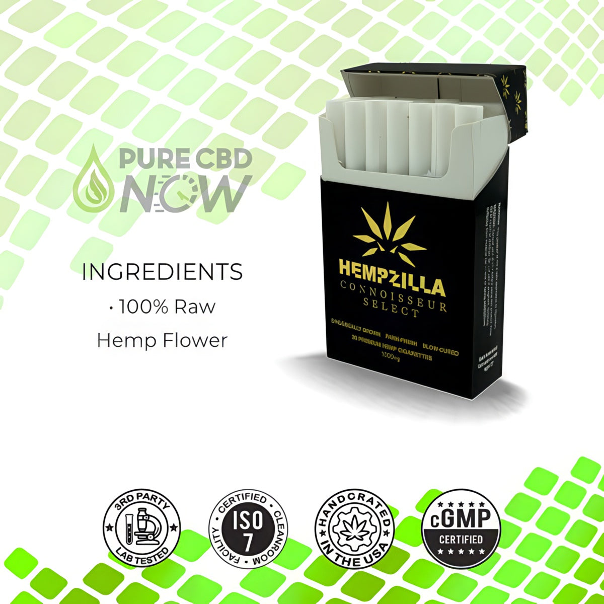 Hempzilla CBD Hemp Cigarettes (20 per pack) 1000mg Total