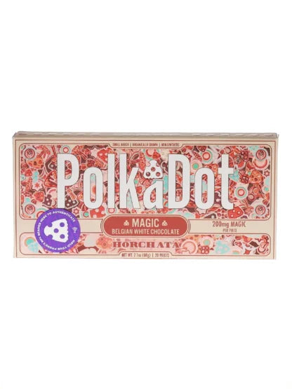 Horchata PolkaDot Magic Mushroom Belgian White Chocolate 200mg Magic Per Piece