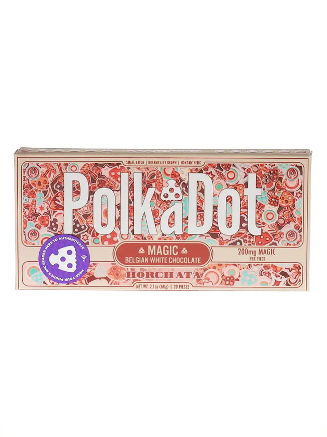 Horchata PolkaDot Magic Mushroom Belgian White Chocolate 200mg Magic Per Piece