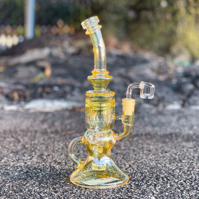 AMS 105 - 11.5” GoldenTech FTK Recycler Illuminati Glass Best Sales Price - Bongs