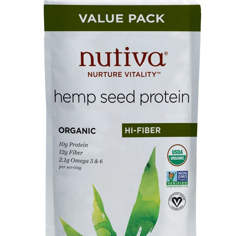 Nutiva Organic Hemp Seed Protein Hi-Fiber 30 oz Best Sales Price - CBD
