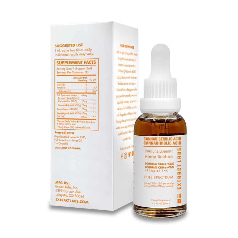 Extract Labs CBGa CBDa Oil | Immune Support