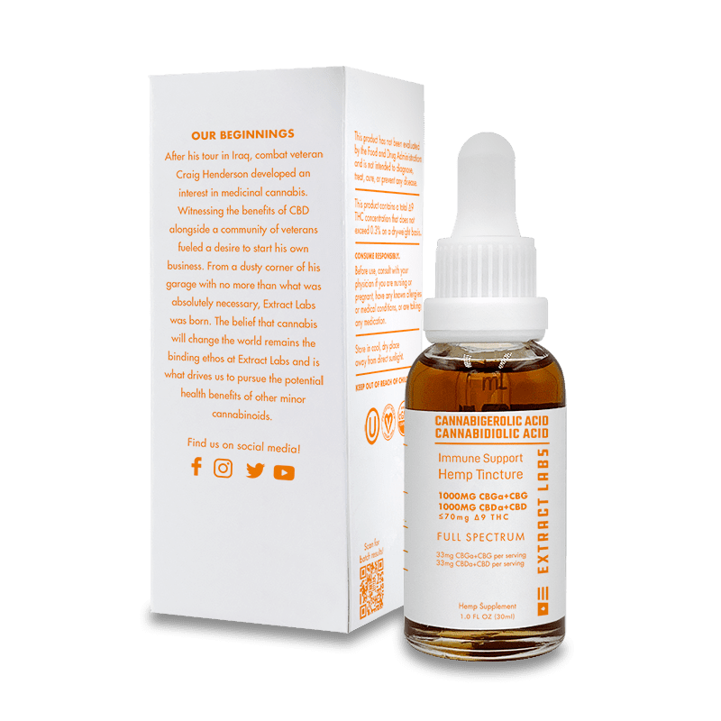 Extract Labs CBGa CBDa Oil | Immune Support