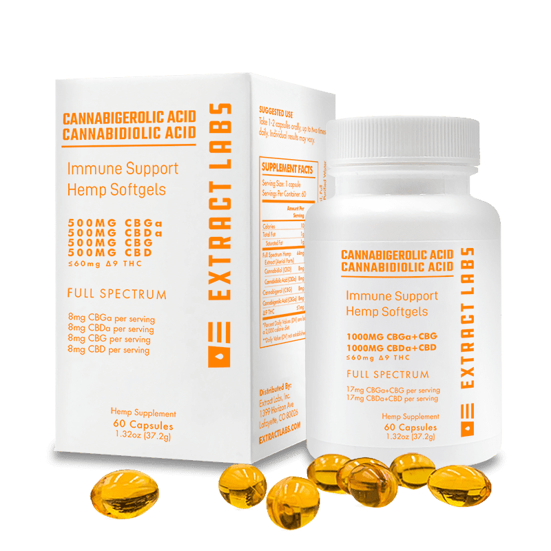 Extract Labs CBGa CBDa Capsules | Immune Support