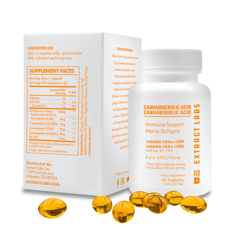 Extract Labs CBGa CBDa Capsules | Immune Support