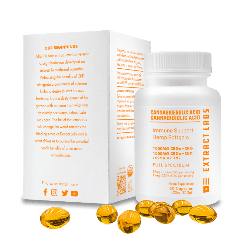 Extract Labs CBGa CBDa Capsules | Immune Support