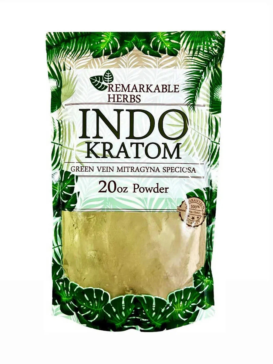Indo Green Vein Remarkable Herbs Kratom Powder 20oz Bag Best Sales Price - CBD