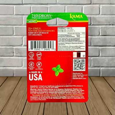 Kama 7-Hydroxy + Pseudo Chewable Tablets 100mg Best Sales Price - Edibles