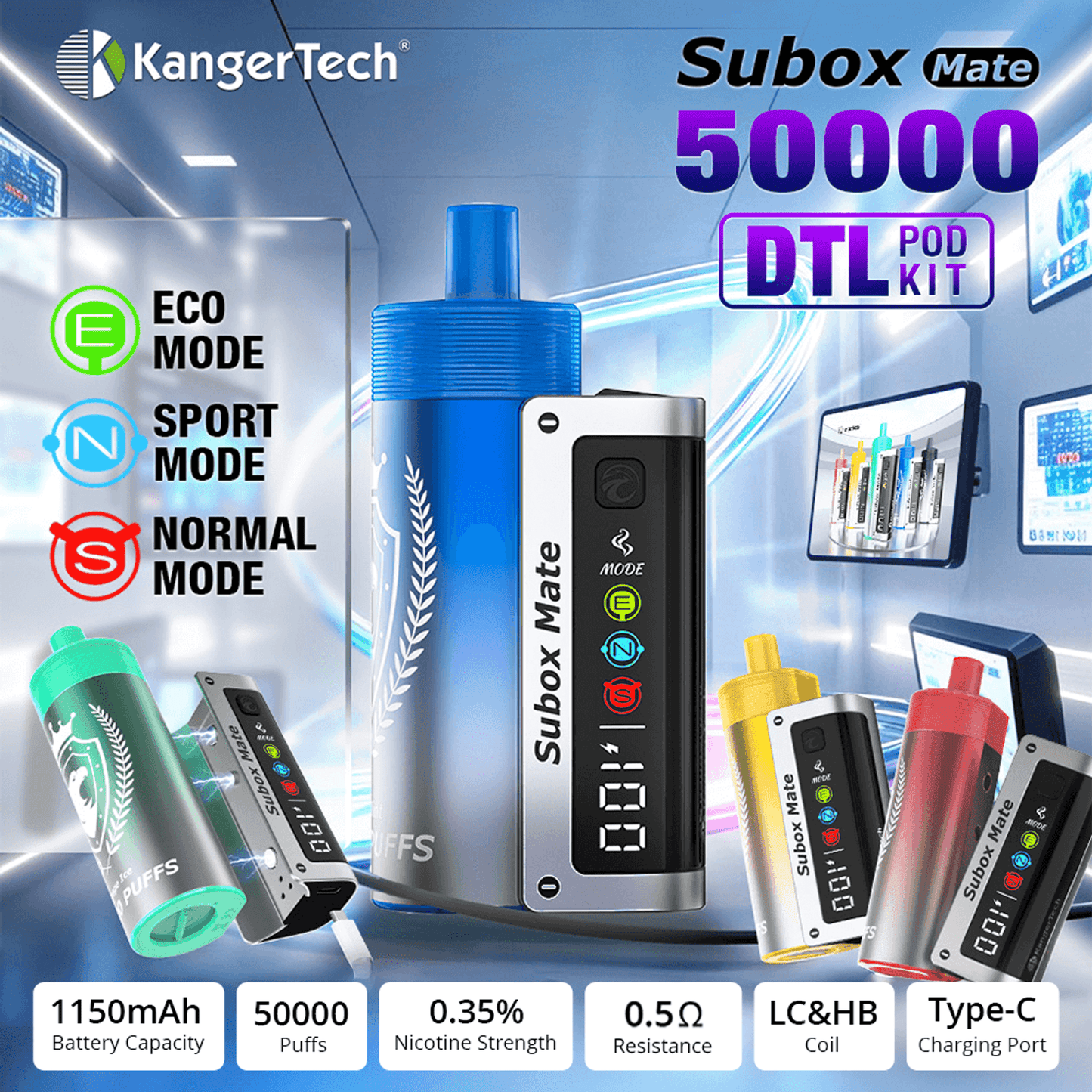 Kanger SUBOX Mate Disposable (50000 Puffs)