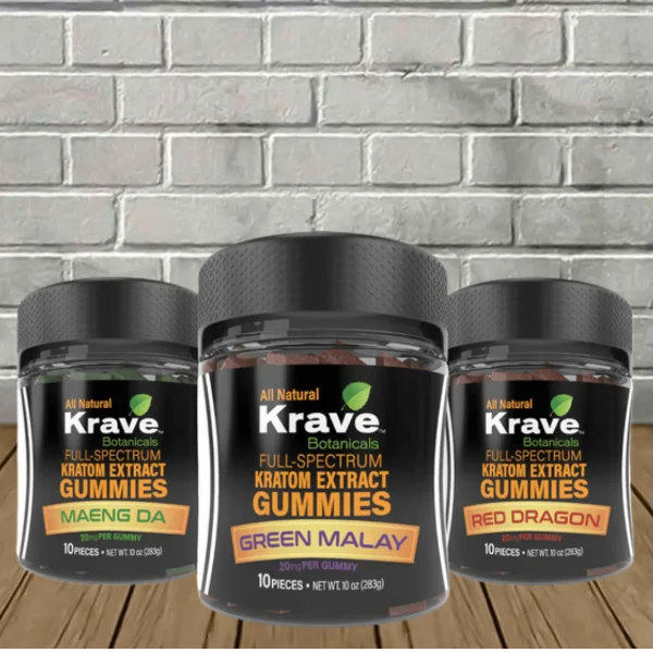 Krave Botanicals Full Spectrum Kratom Extract Gummies 200mg