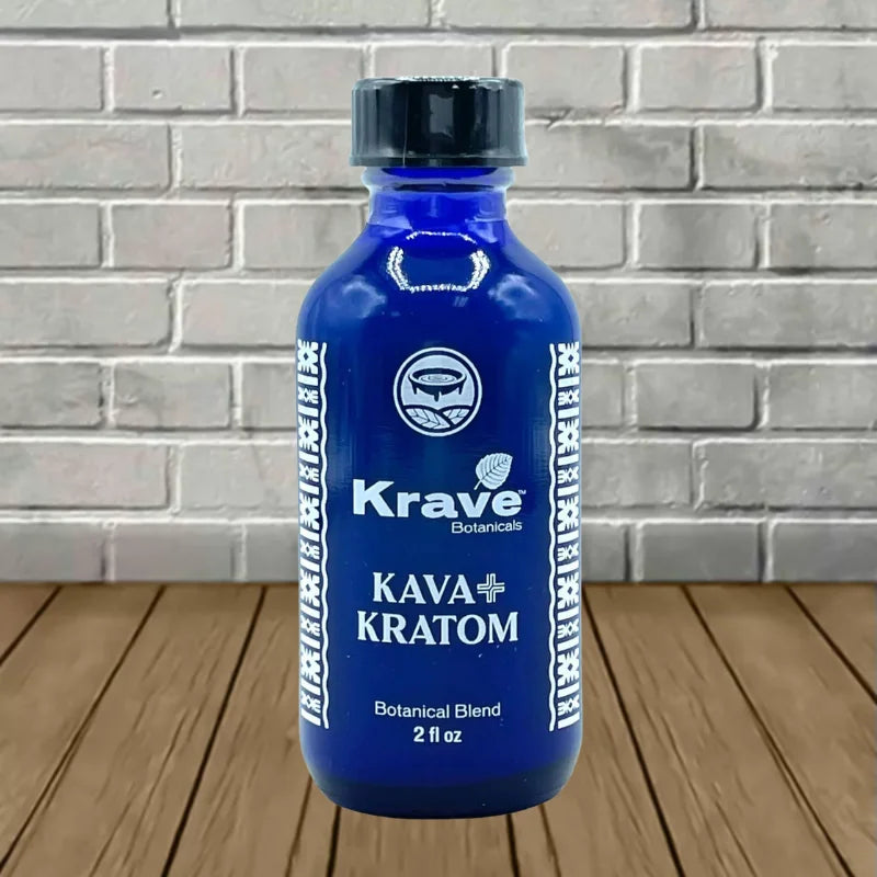 Krave Botanicals Kava + Kratom Liquid Extract Shot 2oz