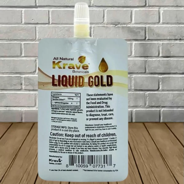 Krave Botanicals Liquid Gold Kratom Extract Pouch 20g