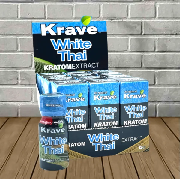 Krave Botanicals White Thai Kratom Extract Shot