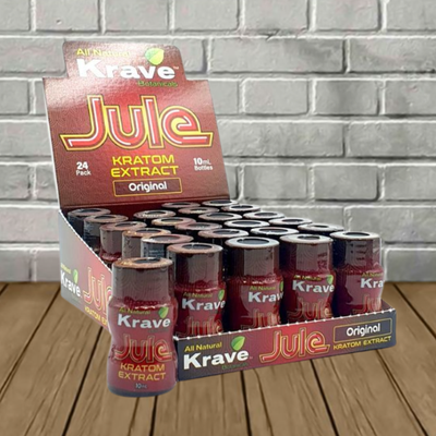 Krave Botanicals Jule Kratom Extract Shot Case 24ct Best Sales Price - CBD