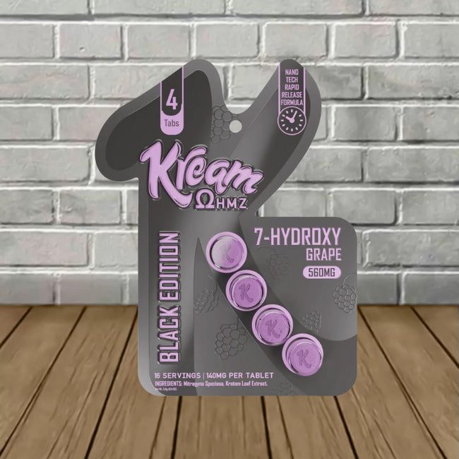 Kream Ohmz 7-Hydroxy Black Edition 140mg Chewable Tablet