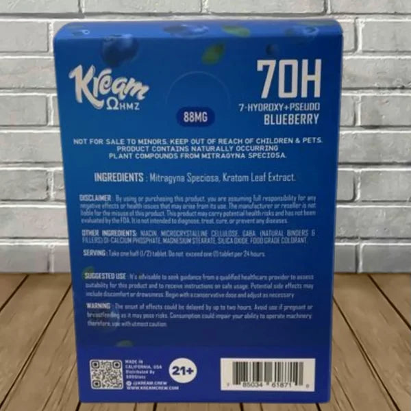 Kream 7OH Hydroxy + Pseudo Extract Tablets Full Case 10ct