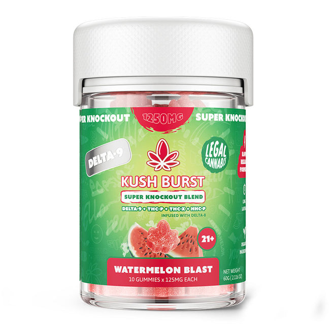 Knockout Blend THC Gummies – Watermelon Blast – Kush Burst