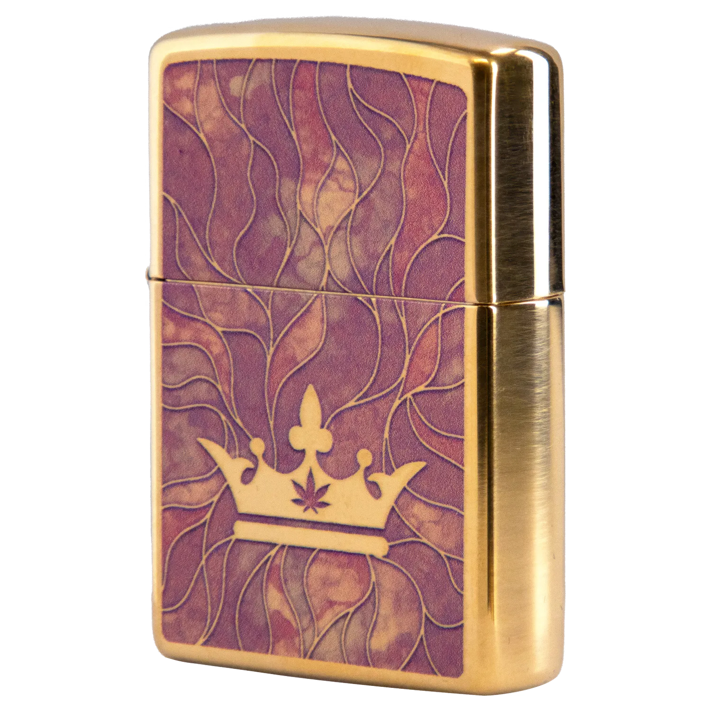 Queen of Bud Rose Quartz Mosaic Zippo