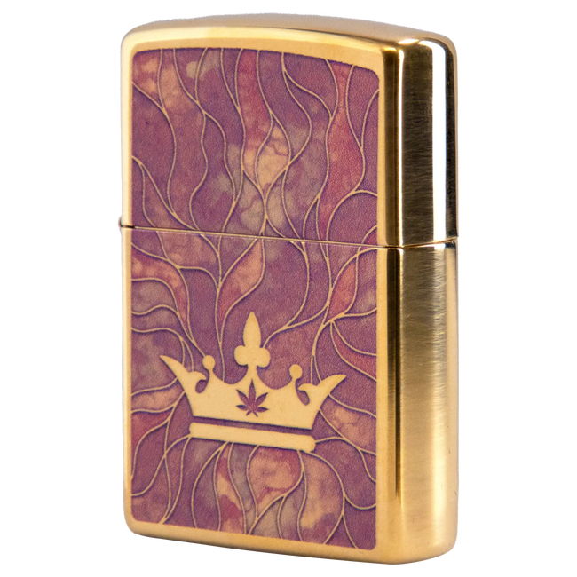 Queen of Bud Rose Quartz Mosaic Zippo