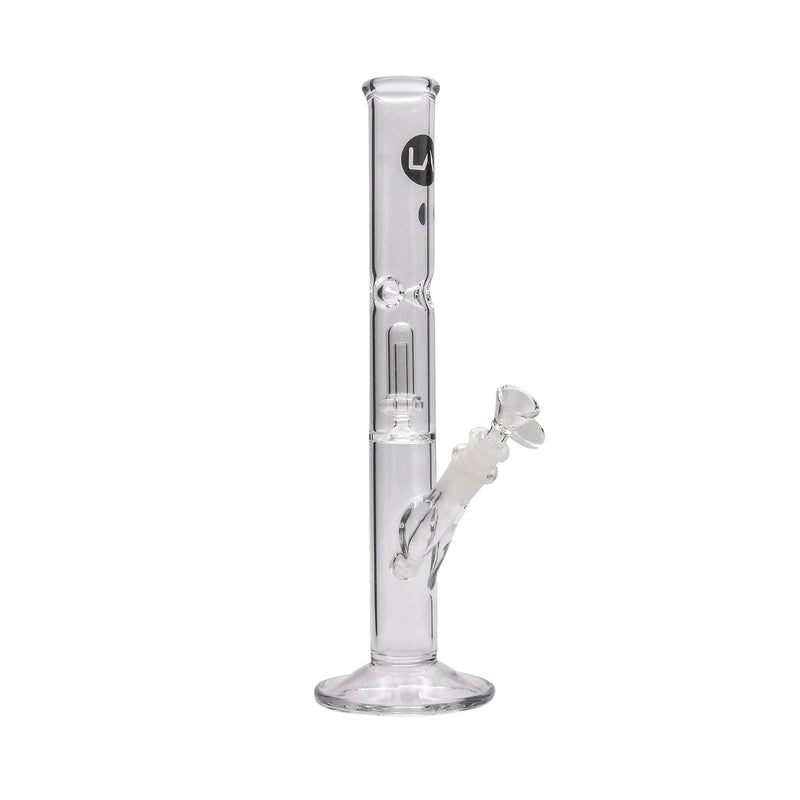 LA Pipes 12" Clear Single UFO Showerhead Perc Straight Tube Best Sales Price - Bongs