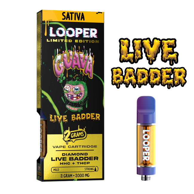 Live Badder 2g Cartridge: Guava by Looper Vape