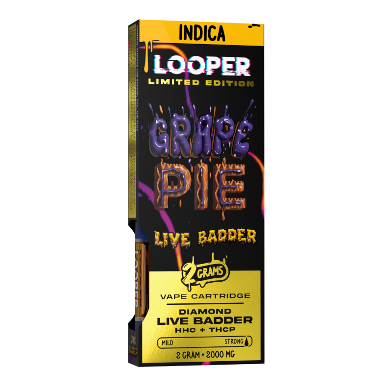 Live Badder 2g Cartridge: Grape Pie by Looper Vape