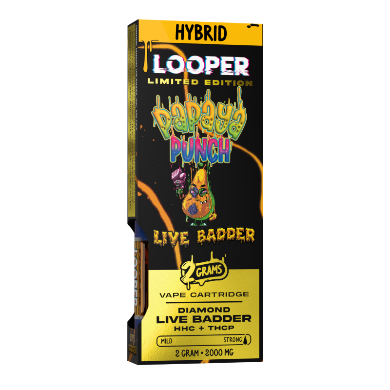 Live Badder 2g Cartridge: Papaya Punch by Looper Vape