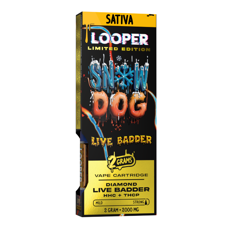 Live Badder 2g Cartridge: Snow Dog by Looper Vape