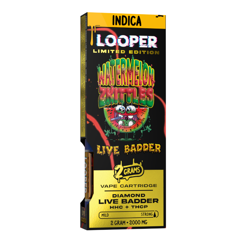 Live Badder 2g Cartridge: Watermelon Zkittles by Looper Vape