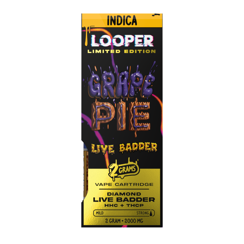 Live Badder 2g Cartridge: Grape Pie by Looper Vape