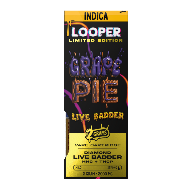 Live Badder 2g Cartridge: Grape Pie by Looper Vape