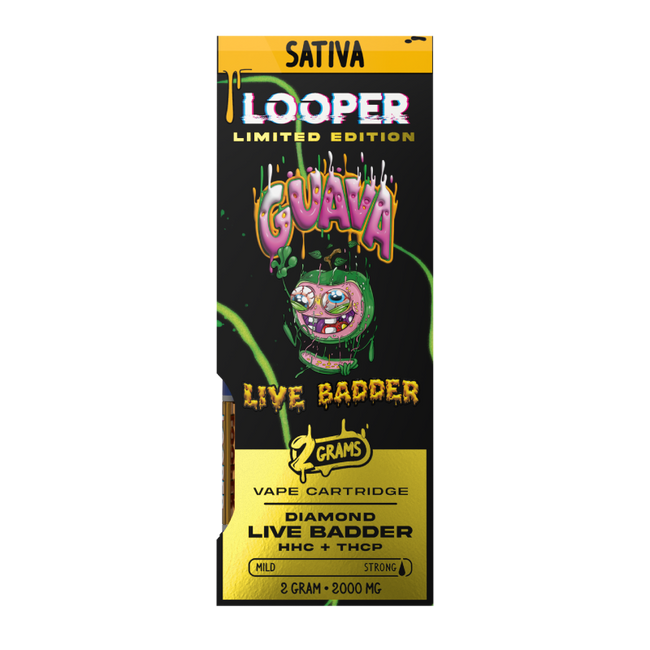 Live Badder 2g Cartridge: Guava by Looper Vape