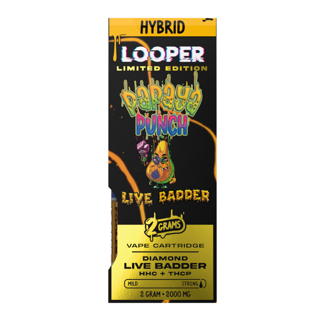 Live Badder 2g Cartridge: Papaya Punch by Looper Vape
