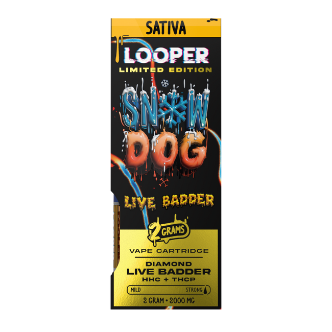 Live Badder 2g Cartridge: Snow Dog by Looper Vape