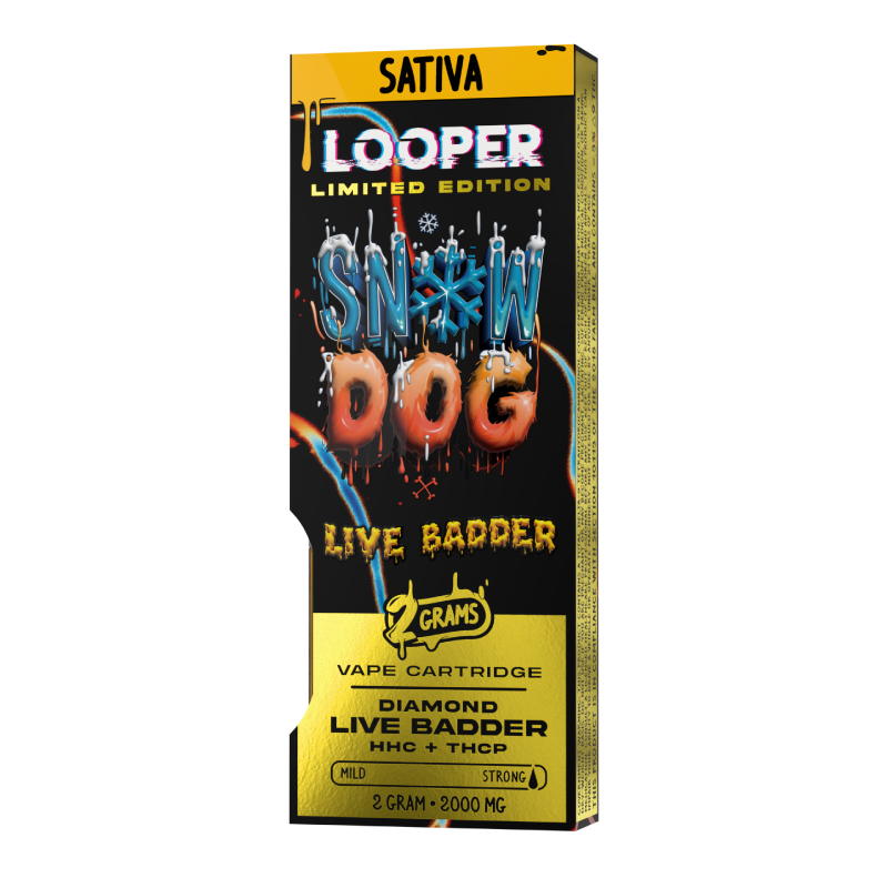 Live Badder 2g Cartridge: Snow Dog by Looper Vape