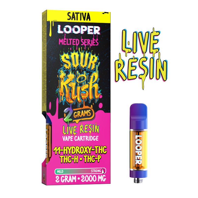 Melted Series 2g Cartridge: Sour Kush by Looper Vape