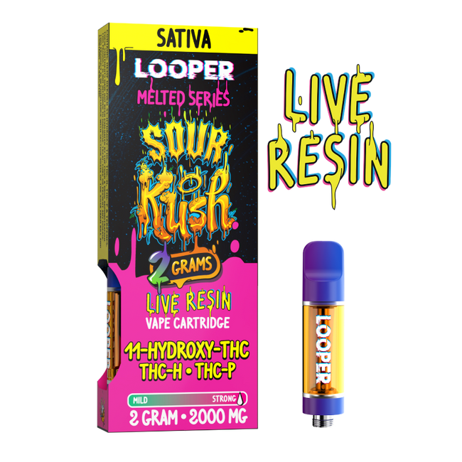 Melted Series 2g Cartridge: Sour Kush by Looper Vape