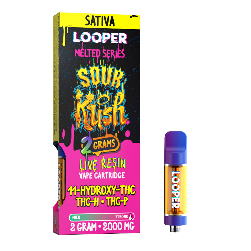 Melted Series 2g Cartridge: Sour Kush by Looper Vape