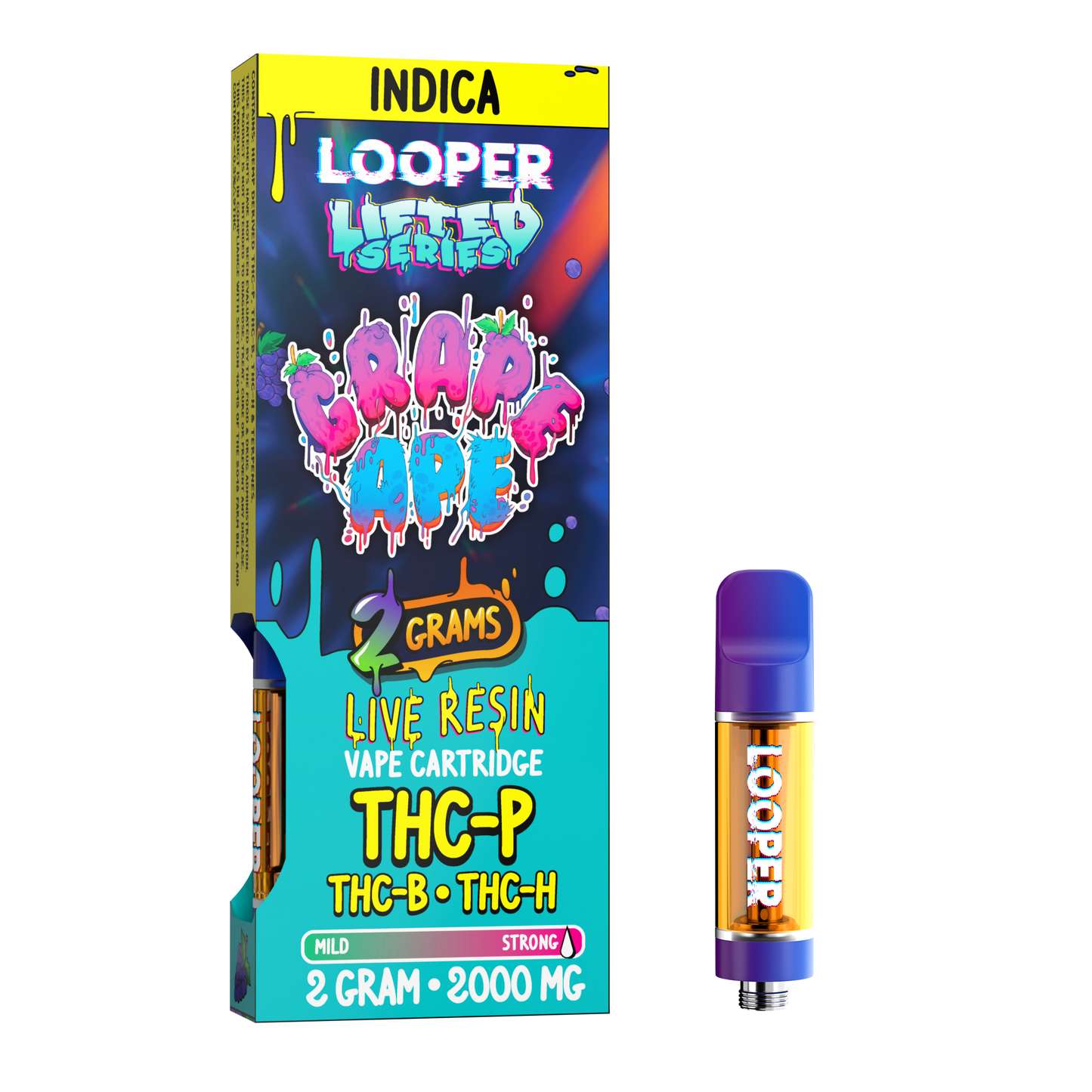 Lifted Series 2g Cartridge: Grape Ape by Looper Vape