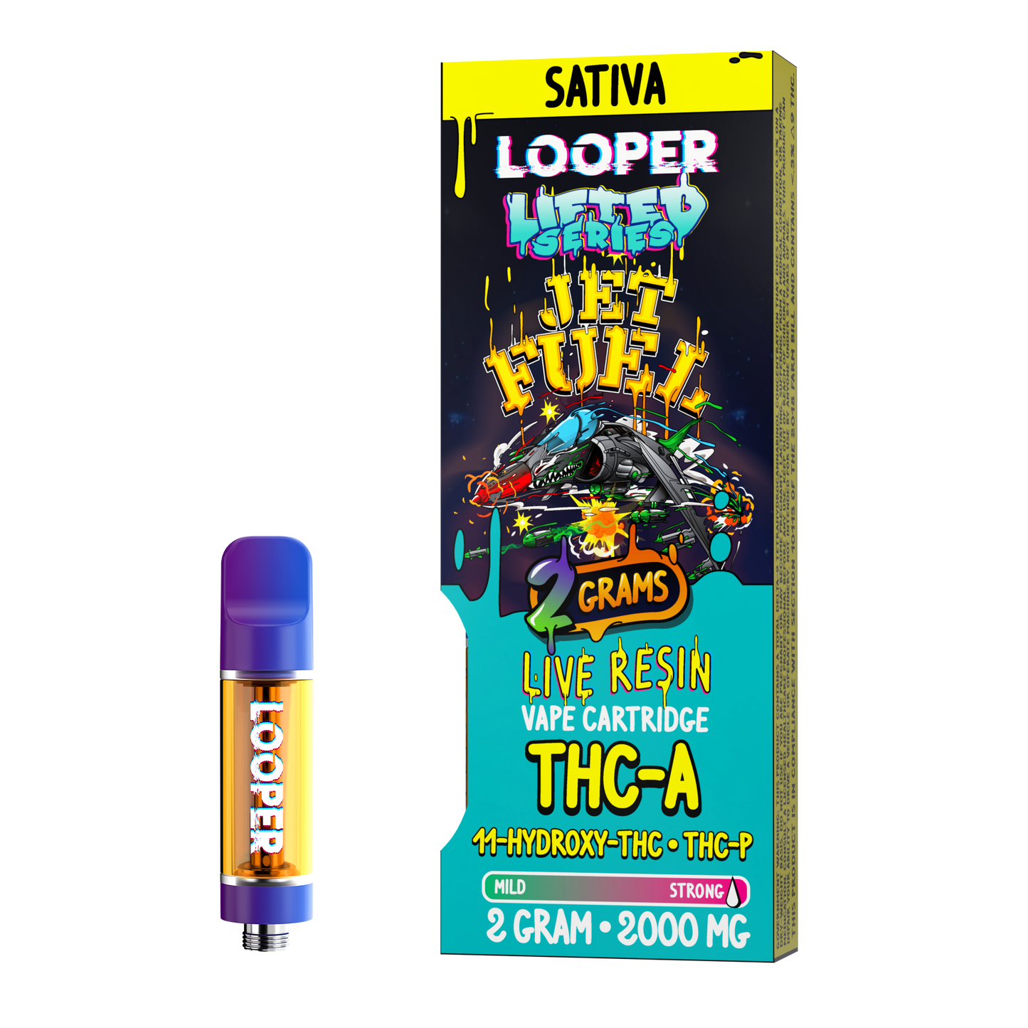 Lifted Series 2g Cartridge: Jet Fuel by Looper Vape
