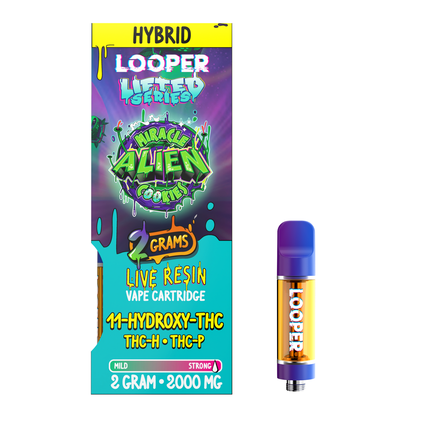 Lifted Series 2g Cartridge: Miracle Alien Cookies by Looper Vape
